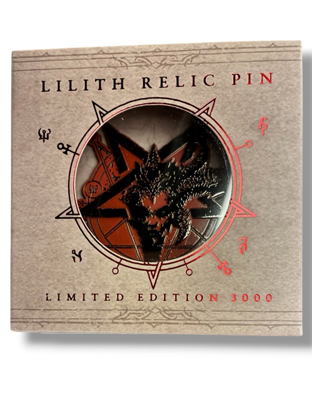 🎮 Blizzard Diablo Lilith Relic Pin Limited Edition 3000 NIB